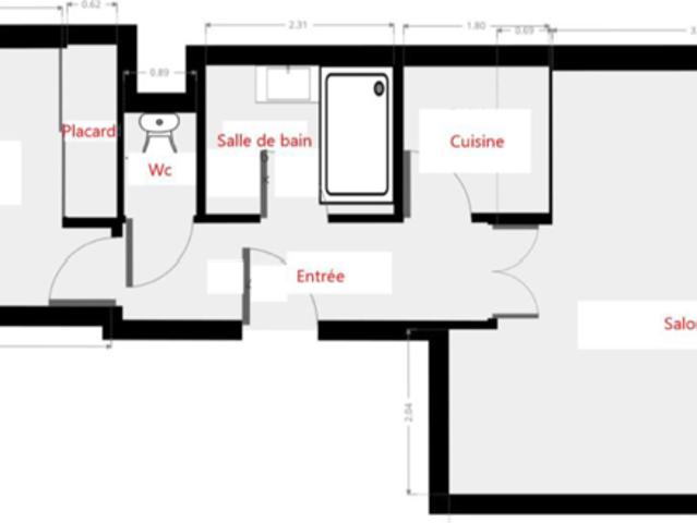 Metro Montgallet. Appartement Paris 2 pièce s 52 m2