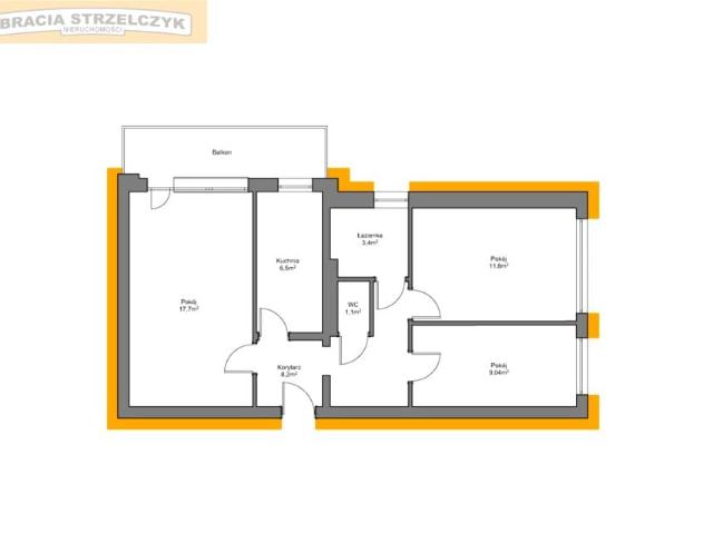 Michała Kleofasa Ogińskiego 58,10 m², Warszawa