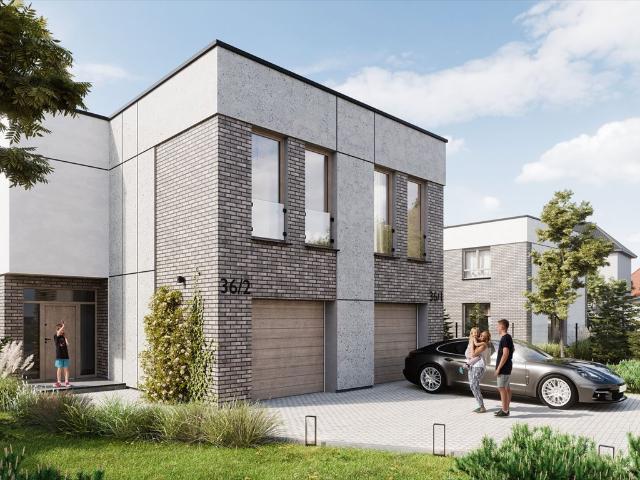 Nowoczesny bliźniak 146 m2 z garażem i ogrodem