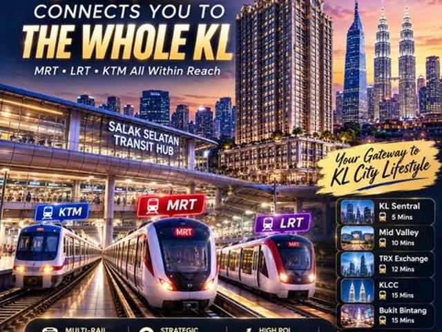 Midvalley Direct access Link MRT LRT Mth 15 k 1st Home Buy