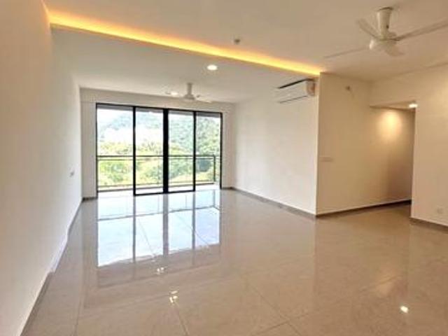 Mid floor corner unit partially furnished
