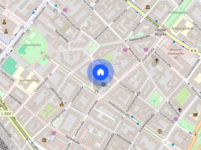 MIETE: 3 Zimmerwohnung mit EBK, Terrasse und Stellplatz in der Neustadt
