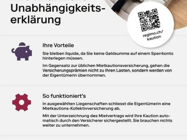 MIETEN OHNE KAUTION Gemütliche 3.5 Zimmerwohnung