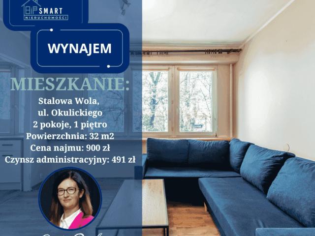 Mieszkanie m2 z oddzielną kuchnią 32 m² na wynajem ul. Okulickiego, Stalowa Wola