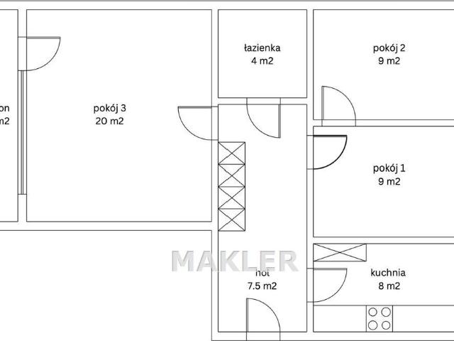 Mieszkanie na sprzedaż 3 pokoje Bydgoszcz Bielawy, 57 m2, 2 piętro