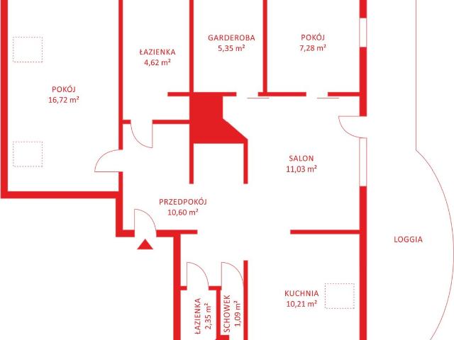 Mieszkanie na sprzedaż 3 pokoje Bydgoszcz Terenów Nadwiślańskich, 62,12 m2, 3 piętro