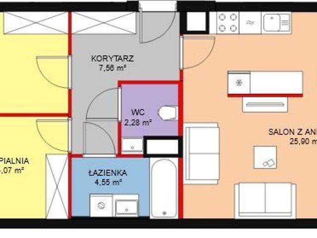 Mieszkanie na sprzedaż 3 pokoje Lublin Stare Miasto, 67,90 m2, 1 piętro