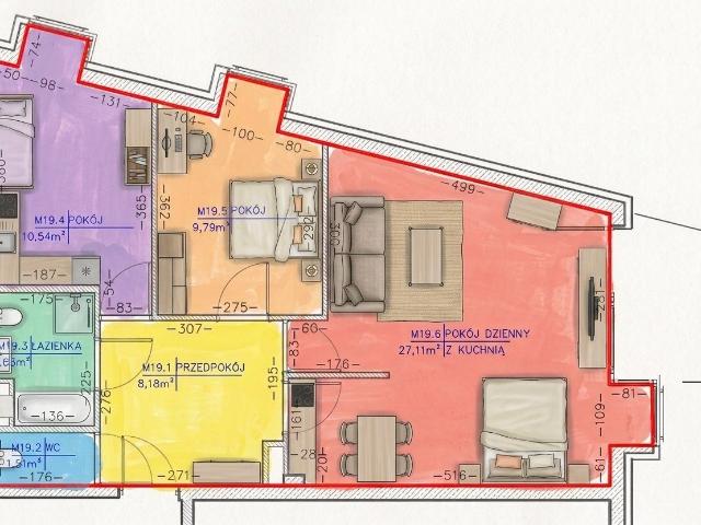 Mieszkanie na sprzedaż 3 pokoje Lublin Sławin, 59,70 m2, 3 piętro