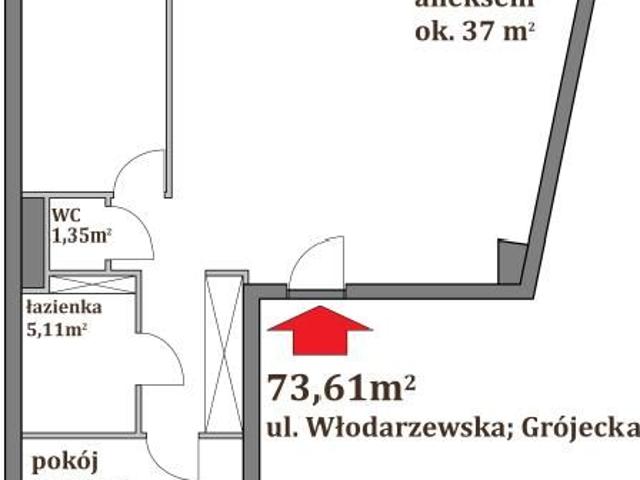 Mieszkanie na sprzedaż 3 pokoje Warszawa Ochota, 73,61 m2, 10 piętro