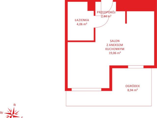 Mieszkanie na sprzedaż 1 pokój Gdańsk Zaspa Rozstaje, 25,58 m2, parter