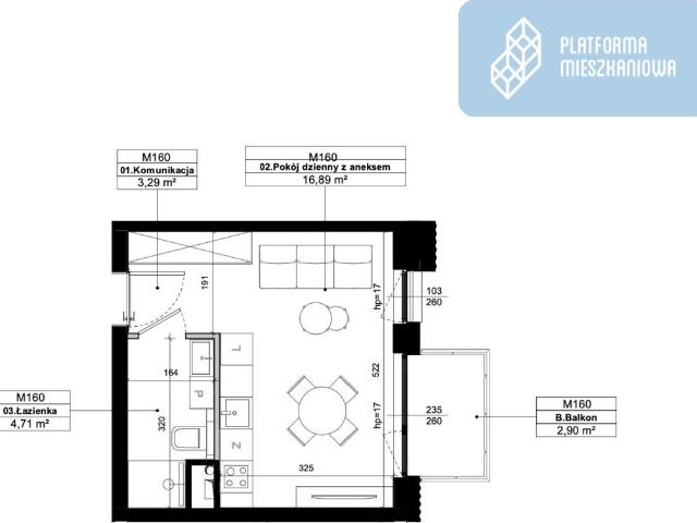 Mieszkanie na sprzedaż 1 pokój Poznań Jeżyce, 24,89 m2, 4 piętro