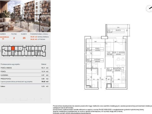 Mieszkanie na sprzedaż 2 pokoje Bydgoszcz Bocianowo Śródmieście Stare Miasto, 36,42 m2, 2 piętro