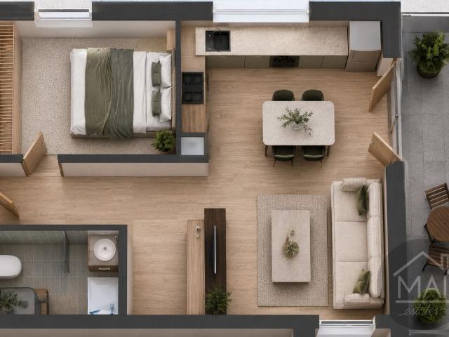 Mieszkanie na sprzedaż 2 pokoje Kraków Dębniki, 44 m2, 1 piętro