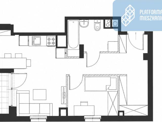 Mieszkanie na sprzedaż 2 pokoje Łódź Śródmieście, 40,65 m2, 1 piętro