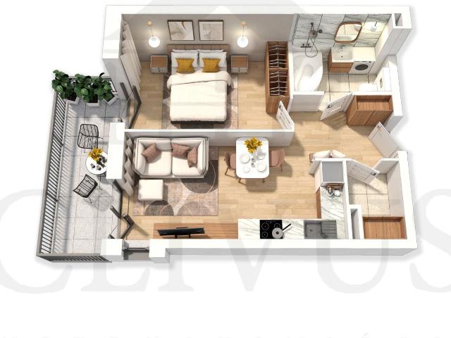 Mieszkanie na sprzedaż 2 pokoje Lublin Ponikwoda, 40 m2, 2 piętro
