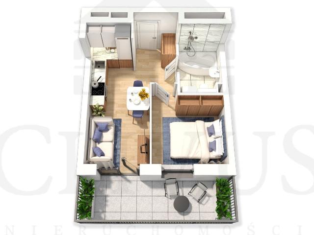 Mieszkanie na sprzedaż 2 pokoje Lublin Ponikwoda, 28 m2, 1 piętro