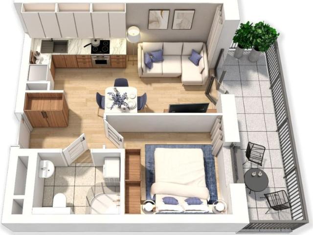 Mieszkanie na sprzedaż 2 pokoje Lublin Ponikwoda, 30,40 m2, 1 piętro