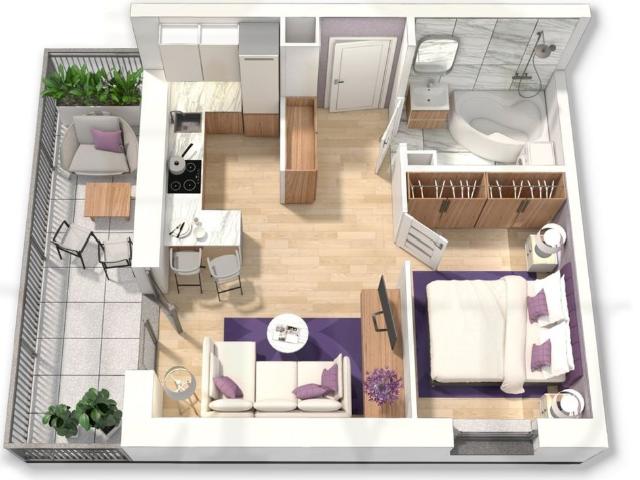 Mieszkanie na sprzedaż 2 pokoje Lublin Ponikwoda, 34 m2, 3 piętro