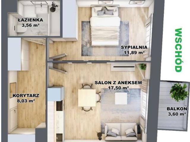 Mieszkanie na sprzedaż 2 pokoje Lublin Stare Miasto, 40,81 m2, 1 piętro