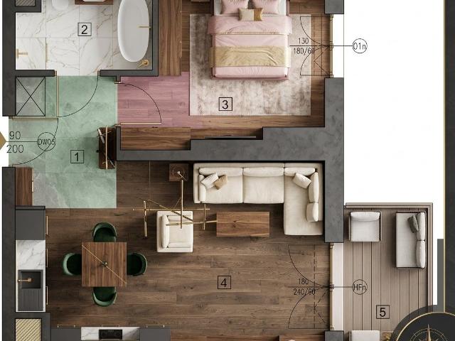 Mieszkanie na sprzedaż 2 pokoje Lublin Za Cukrownią, 45,27 m2, parter