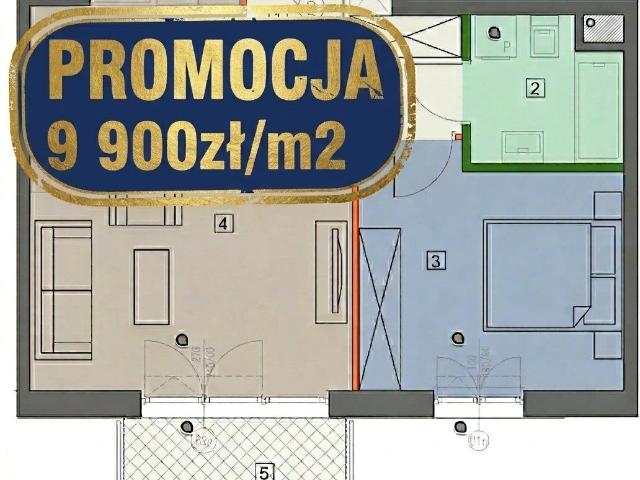 Mieszkanie na sprzedaż 2 pokoje Lublin Za Cukrownią, 47,78 m2, 1 piętro