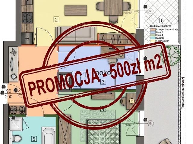Mieszkanie na sprzedaż 2 pokoje Lublin Za Cukrownią, 49,27 m2, 1 piętro