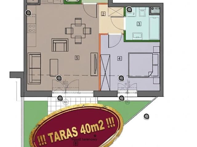 Mieszkanie na sprzedaż 2 pokoje Lublin Za Cukrownią, 54,46 m2, parter