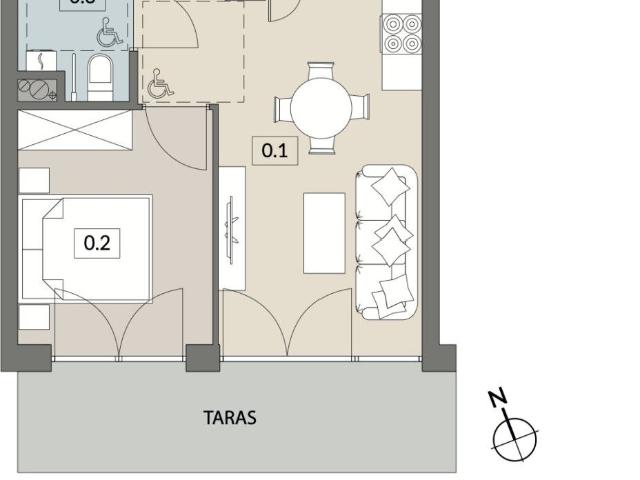 Mieszkanie na sprzedaż 2 pokoje Poznań Stare Miasto, 34,67 m2, parter