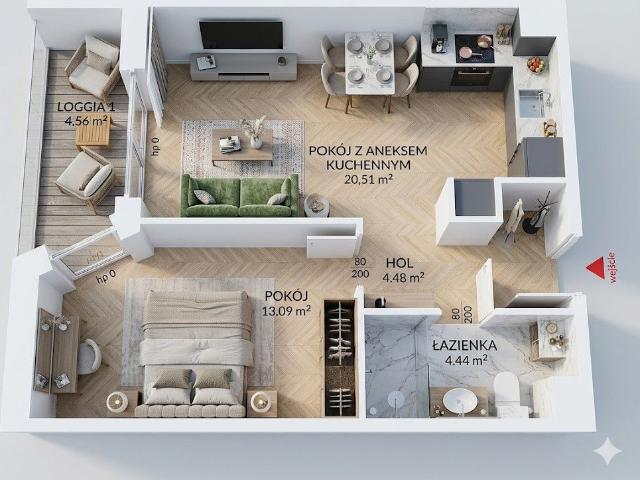 Mieszkanie na sprzedaż 2 pokoje Warszawa Białołęka, 41,90 m2, 3 piętro