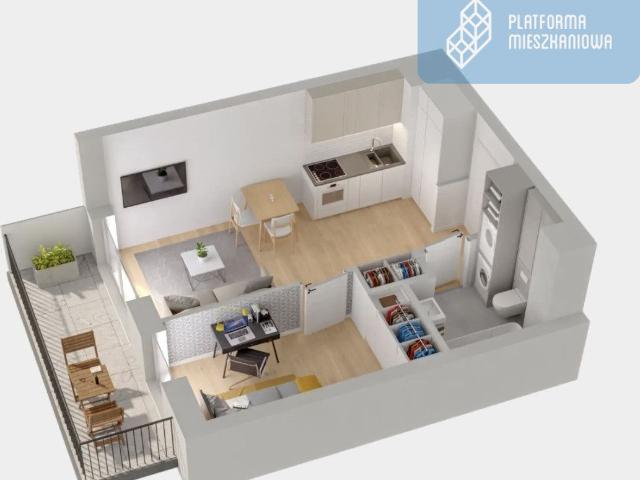 Mieszkanie na sprzedaż 2 pokoje Warszawa Praga Południe, 33 m2, 3 piętro