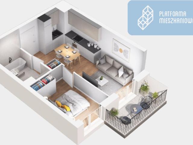 Mieszkanie na sprzedaż 2 pokoje Warszawa Praga Południe, 36 m2, 2 piętro