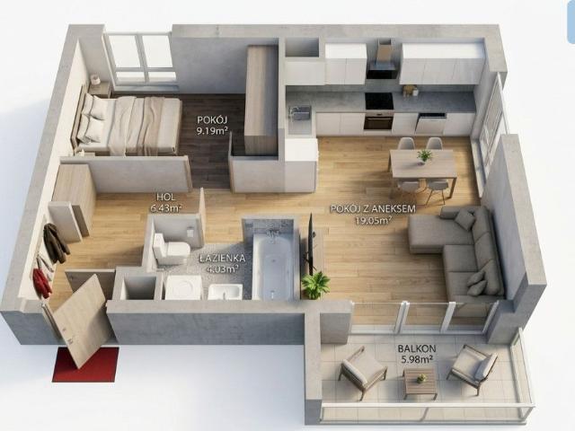 Mieszkanie na sprzedaż 2 pokoje Warszawa Praga Południe, 40 m2, 2 piętro