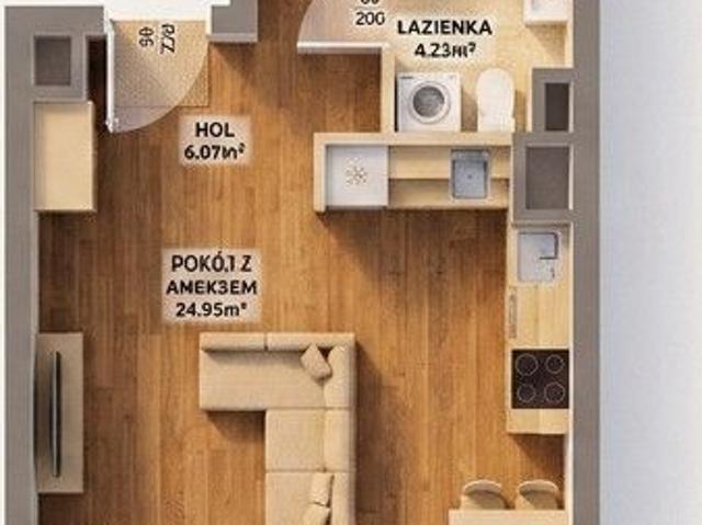 Mieszkanie na sprzedaż 2 pokoje Warszawa Praga Południe, 48 m2, parter