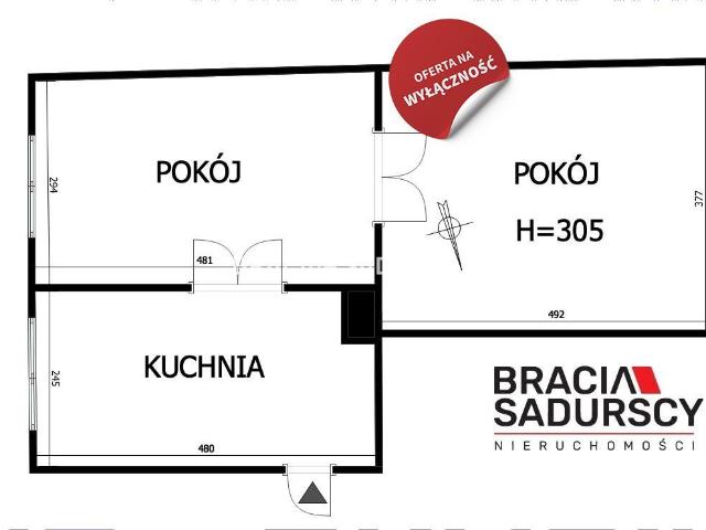 Mieszkanie na sprzedaż 2 pokoje Wieliczka, 42 m2, parter