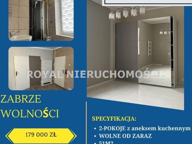Mieszkanie na sprzedaż 2 pokoje Zabrze, 51 m2, 1 piętro