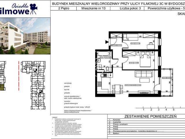Mieszkanie na sprzedaż, Bydgoszcz, Bartodzieje Skrzetusko Bielawki, Filmowa