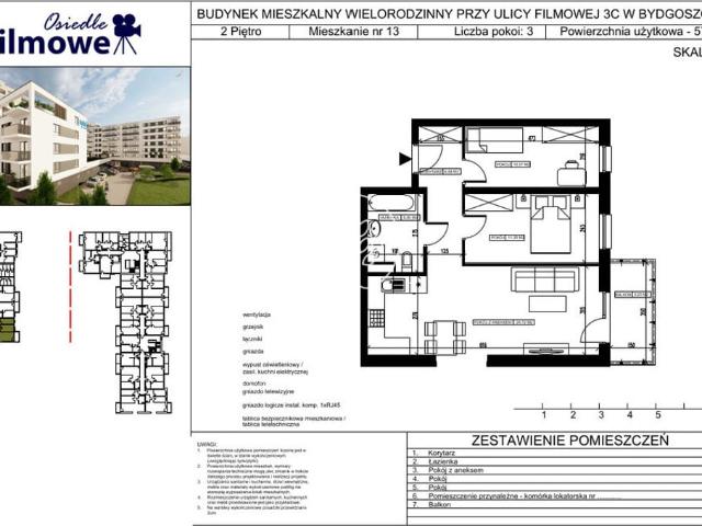 Mieszkanie na sprzedaż, Bydgoszcz, Bartodzieje Skrzetusko Bielawki, Filmowa