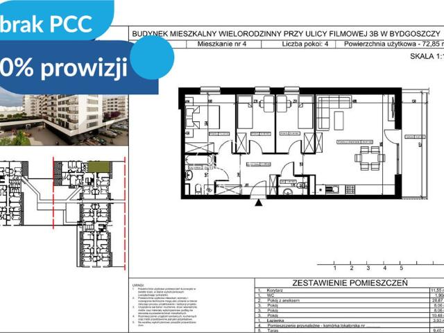 Mieszkanie na sprzedaż, Bydgoszcz, Bartodzieje Skrzetusko Bielawki, Filmowa