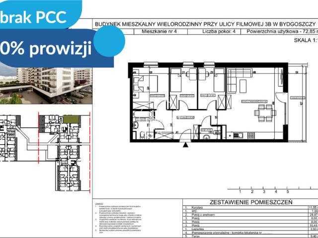 Mieszkanie na sprzedaż, Bydgoszcz, Bartodzieje Skrzetusko Bielawki, Filmowa