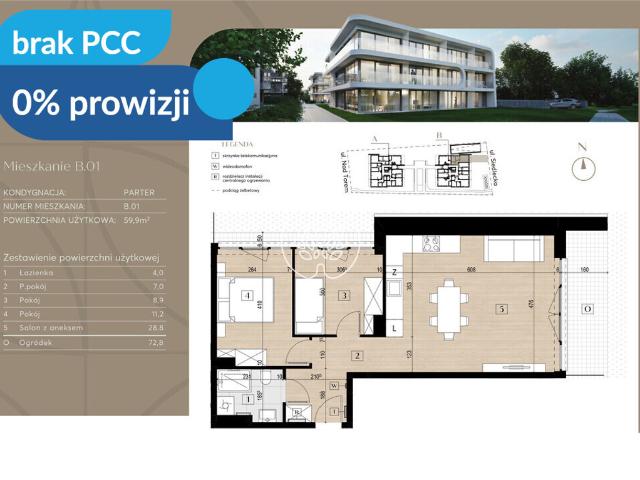 Mieszkanie na sprzedaż, Bydgoszcz, Czyżkówko, Siedlecka