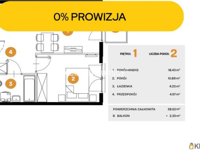 Mieszkanie na sprzedaż woj. małopolskie. Kraków, Bronowice, ul. Na Błonie, 760 423 PLN, 38,52 m2