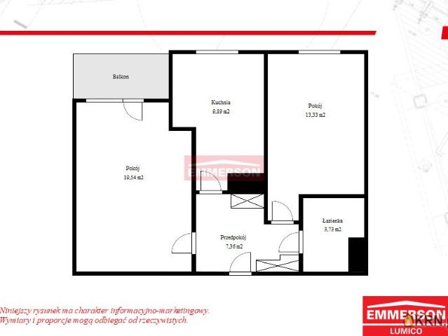 Mieszkanie na sprzedaż woj. małopolskie. Kraków, Mistrzejowice, os. Oświecenia, 639 000 PLN, 54,90 m2