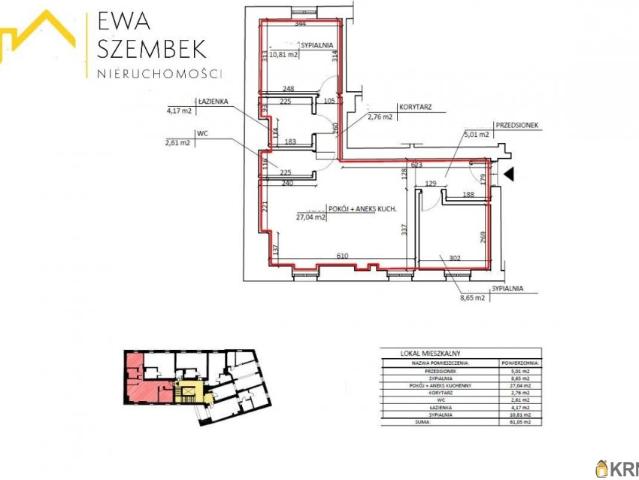 Mieszkanie na sprzedaż woj. małopolskie. Kraków, Podgórze/Stare Podgórze, 1 126 000 PLN, 61,00 m2