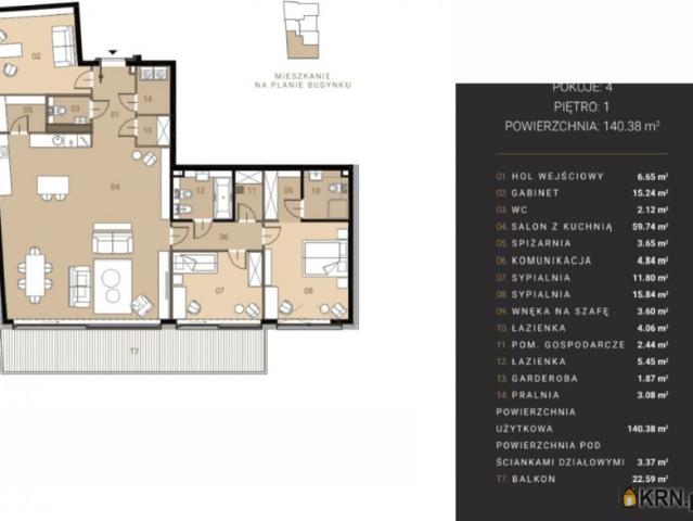 Mieszkanie na sprzedaż woj. mazowieckie. Warszawa, Mokotów, ul. W. Orkana, 4 141 210 PLN, 141,00 m2