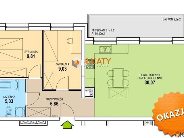 Mieszkanie na sprzedaż woj. lubuskie. Łężyca, ul. Inwestycyjna, 529 000 PLN, 60,87 m2