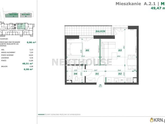 Mieszkanie na sprzedaż woj. śląskie. Gliwice, 485 000 PLN, 49,47 m2