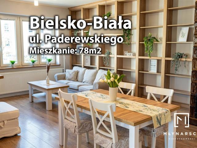 Mieszkanie na wynajem Bielsko Biała, Centrum, Paderewskiego 78.00 m in