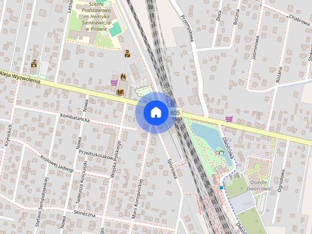 Mieszkanie na wynajem ul.Dworcowa Pilawa 72 m²