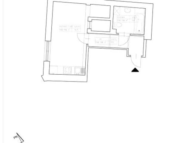 Mieszkanie kawalerka z aneksem kuchennym 25,68 m² na wynajem ul. Krzywa, Kraków, Stare Miasto