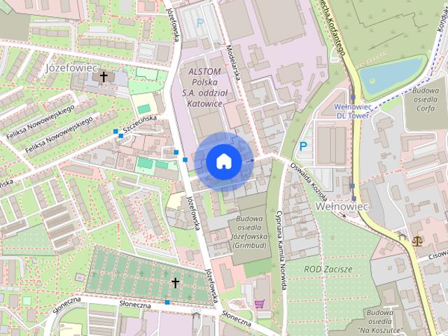 Mieszkanie salon z kuchnią i sypialnia Katowice ul. Rysia